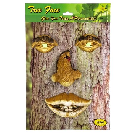 LAND & SEA Sleepy Tree Face Lawn & Garden Decoration LA38733